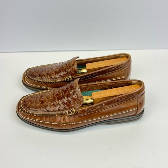 Johnston & Murphy Size 9.5 M Brown Mens Leather Slip On Driving Loafers - Picture 3 of 8